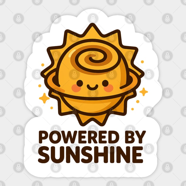 Powered by Sunshine – Cosmo Bites Kawaii Sun Bun Dessert Design Sticker by Anne Lee